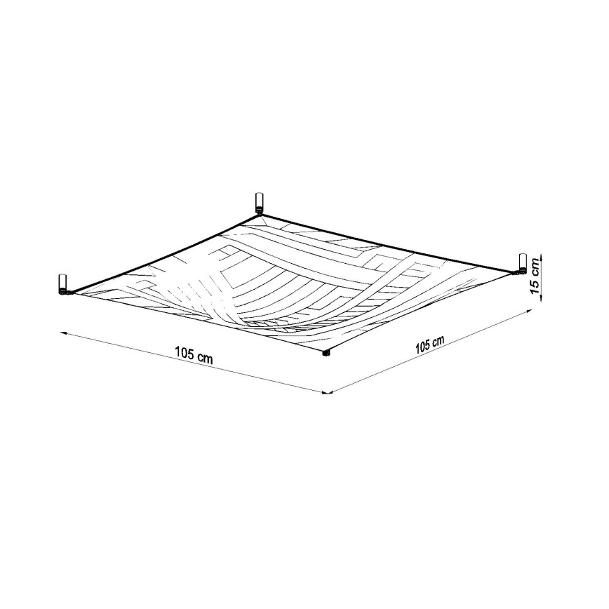 LED stropné svietidlo LUNA 4xG13/8,5W/230V 105x105 cm biela