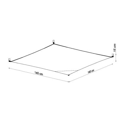 LED stropné svietidlo LUNA 6xG13/8,5W/230V 140x140 cm biela