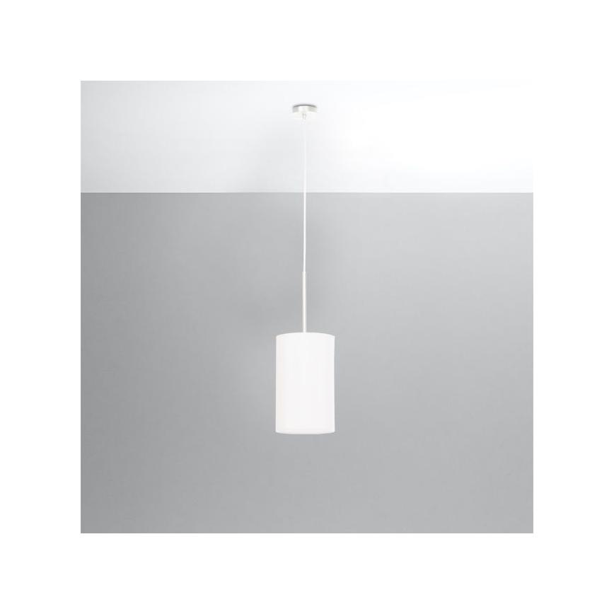 Luster na lanku OTTO 1xE27/60W/230V pr. 15 cm biela