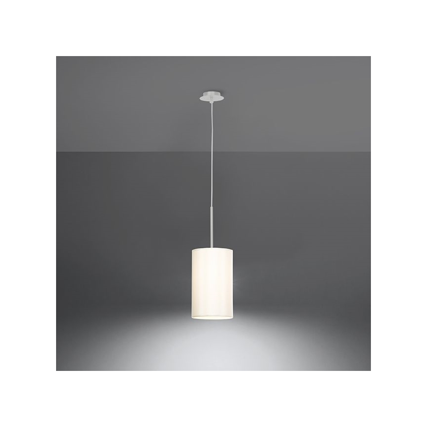 Luster na lanku OTTO 1xE27/60W/230V pr. 15 cm biela