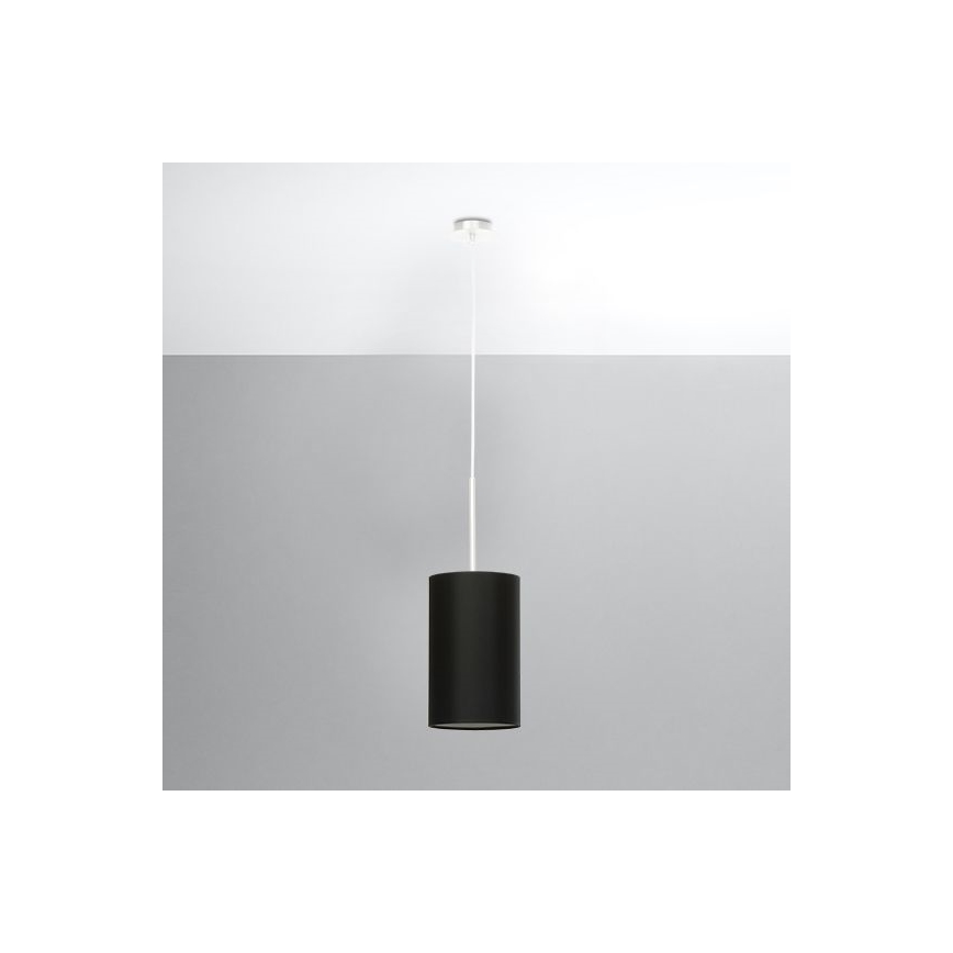 Luster na lanku OTTO 1xE27/60W/230V pr. 15 cm čierna