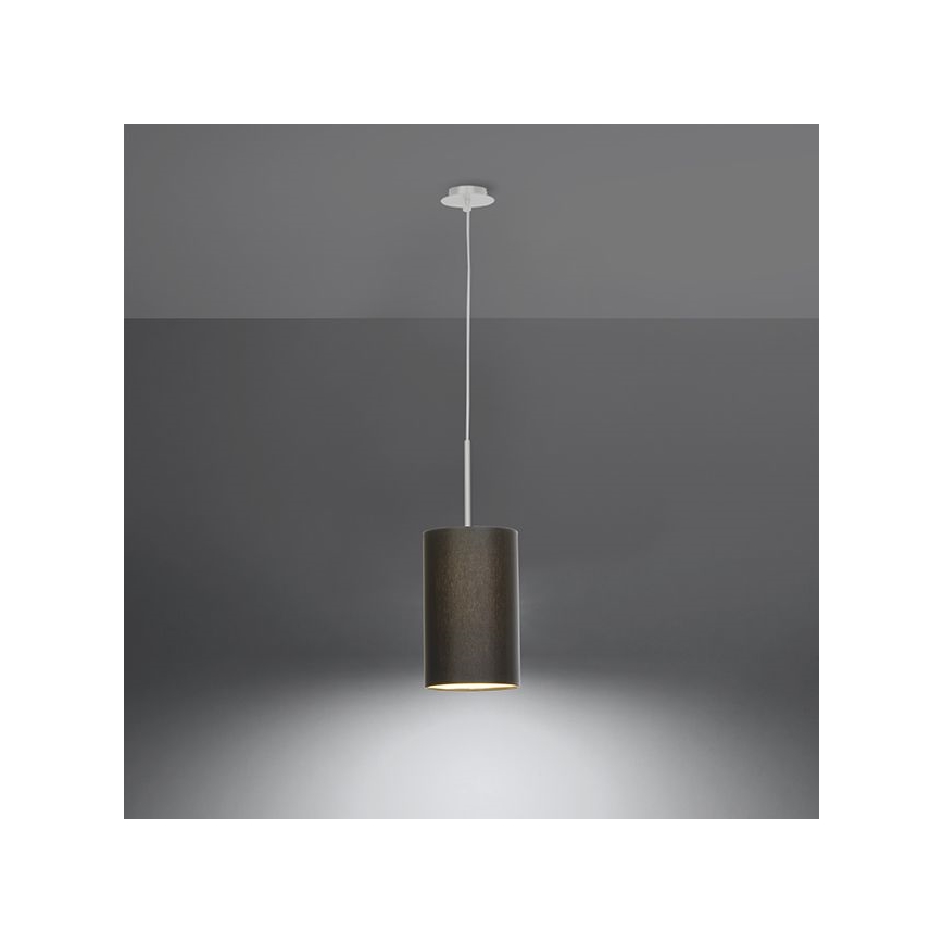 Luster na lanku OTTO 1xE27/60W/230V pr. 15 cm čierna