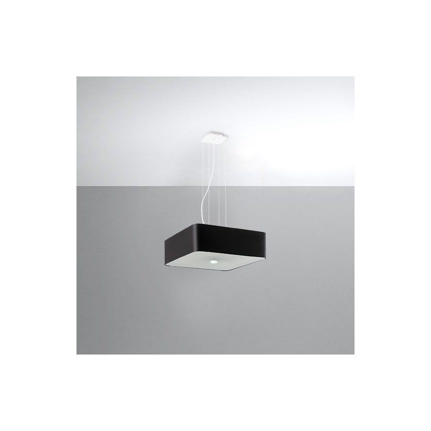 Luster na lanku LOKKO 5xE27/60W/230V 45 cm čierna