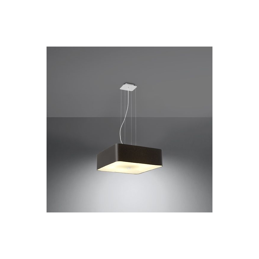 Luster na lanku LOKKO 5xE27/60W/230V 45 cm čierna
