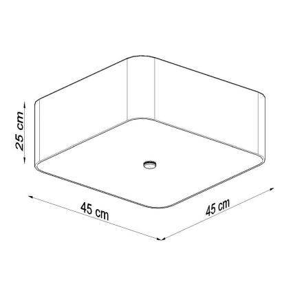 Stropné svietidlo LOKKO 5xE27/60W/230V 45 cm čierna