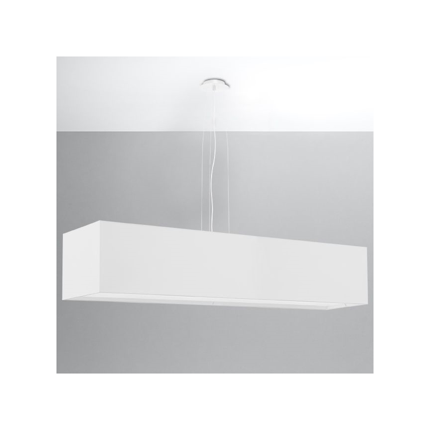 Luster na lanku SANTA 5xE27/60W/230V 120 cm biela