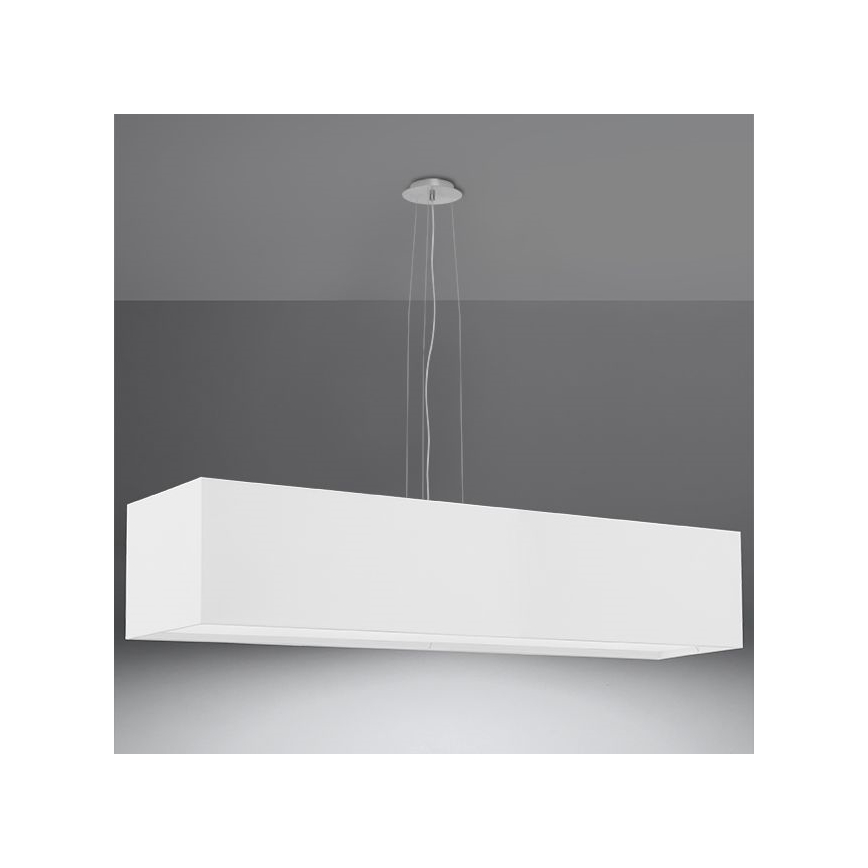 Luster na lanku SANTA 5xE27/60W/230V 120 cm biela