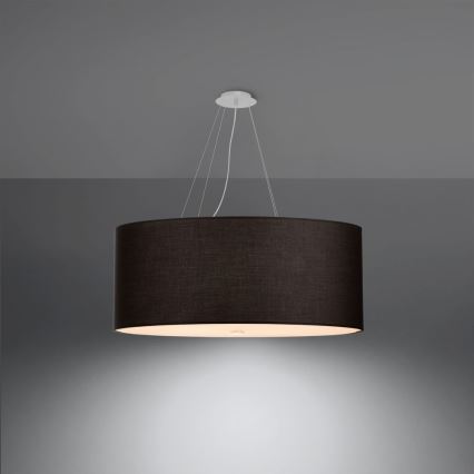 Luster na lanku OTTO 6xE27/60W/230V pr. 70 cm čierna