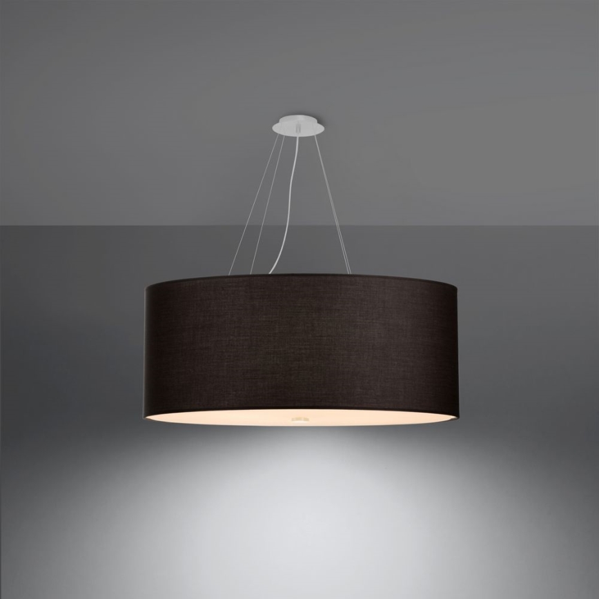 Luster na lanku OTTO 6xE27/60W/230V pr. 70 cm čierna