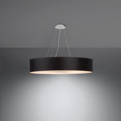 Luster na lanku SKALA 6xE27/60W/230V pr. 80 cm čierna