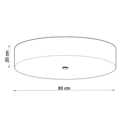 Stropné svietidlo SKALA 6xE27/60W/230V pr. 80 cm čierna