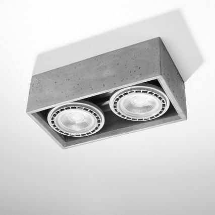 Stropné svietidlo QUATRO AR111 2xGU10/40W/230V betón