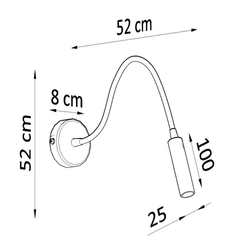 Flexibilná lampička AXIL 1xG9/12W/230V čierna