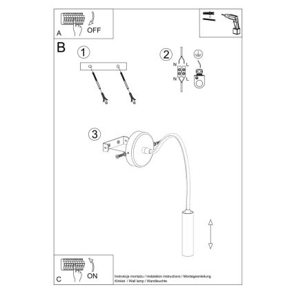 Flexibilná lampička AXIL 1xG9/12W/230V čierna