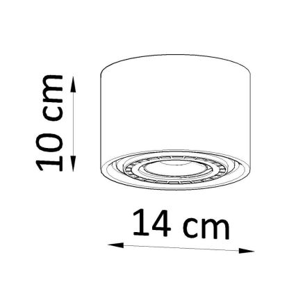 Stropné svietidlo BASIC AR111 1xGU10/40W/230V buk