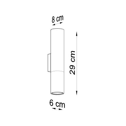 Nástenné svietidlo LOOPEZ 2xGU10/10W/230V čierna/zlatá