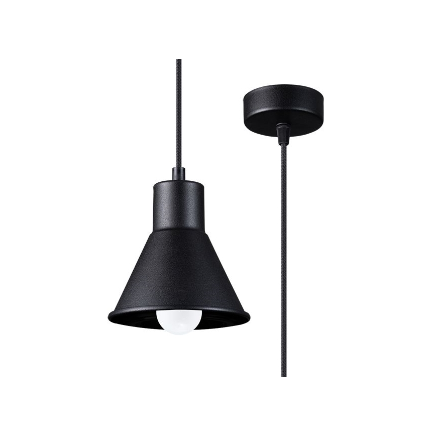 Luster na lanku TALEJA 1xE27/60W/230V čierna