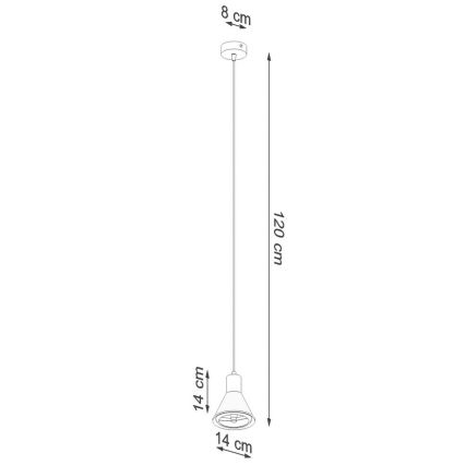 Luster na lanku TAZILA 1xES111/60W/230V biela