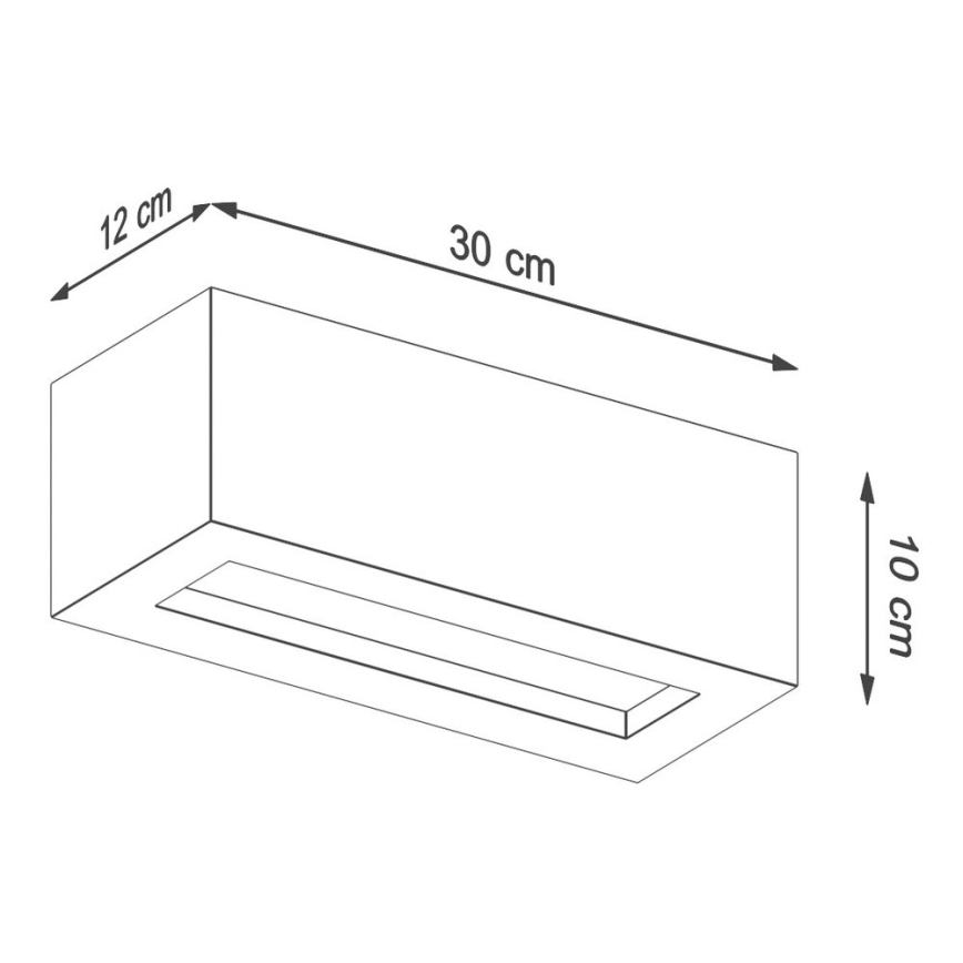 Nástenné svietidlo VEGA 1xE27/60W/230V 30 cm betón