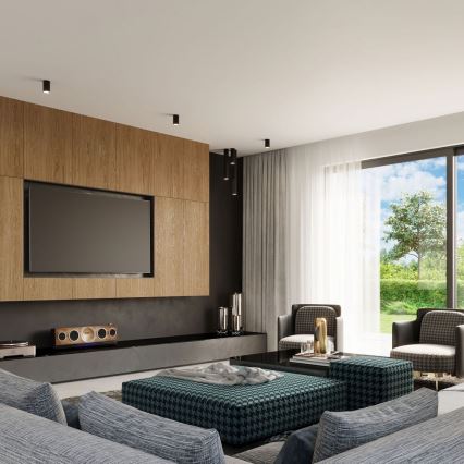 Bodové svietidlo LAGOS 1xGU10/10W/230V 20 cm čierna