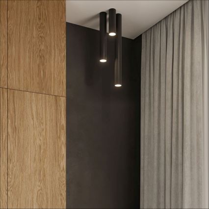 Bodové svietidlo LAGOS 1xGU10/10W/230V 20 cm čierna