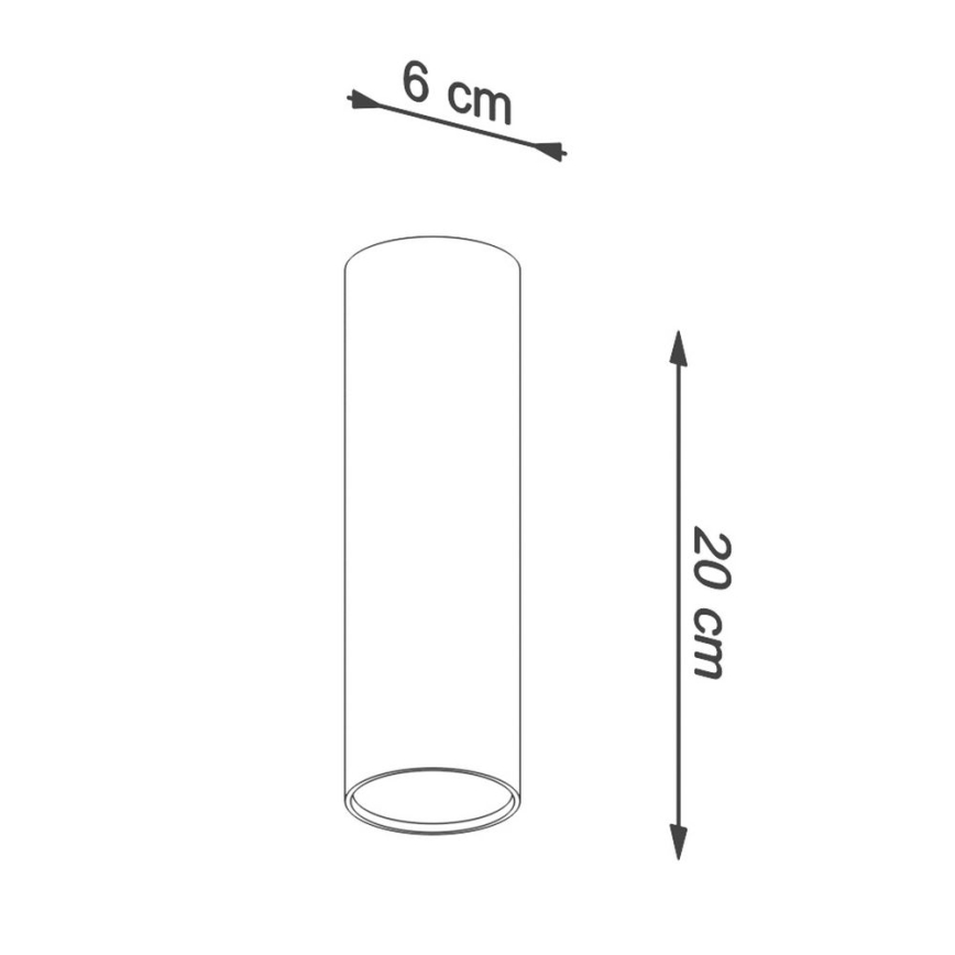 Bodové svietidlo LAGOS 1xGU10/10W/230V 20 cm čierna