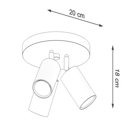Bodové svietidlo RING 3xGU10/10W/230V biela