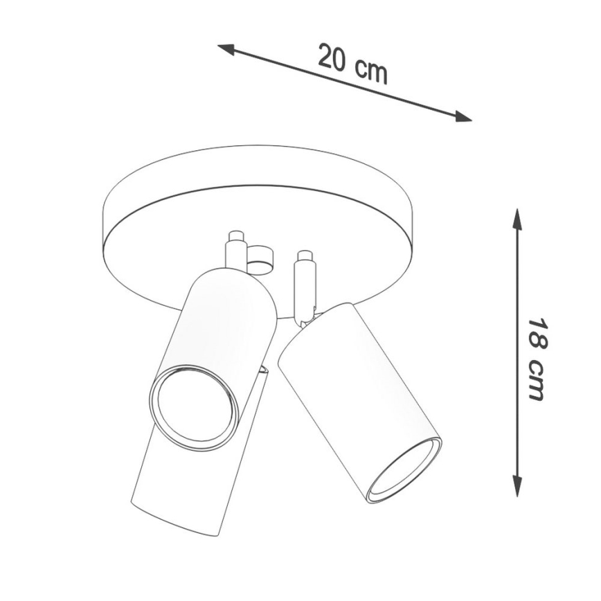Bodové svietidlo RING 3xGU10/10W/230V biela