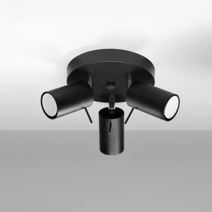 Bodové svietidlo RING 3xGU10/10W/230V čierna