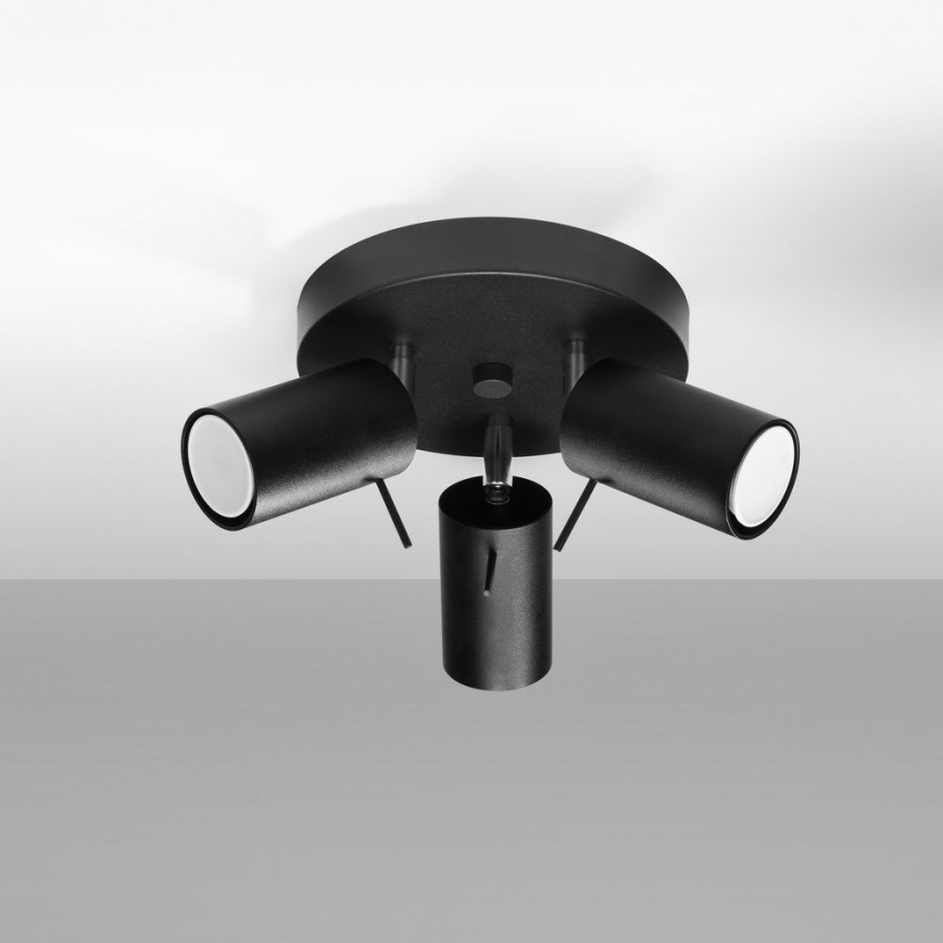 Bodové svietidlo RING 3xGU10/10W/230V čierna