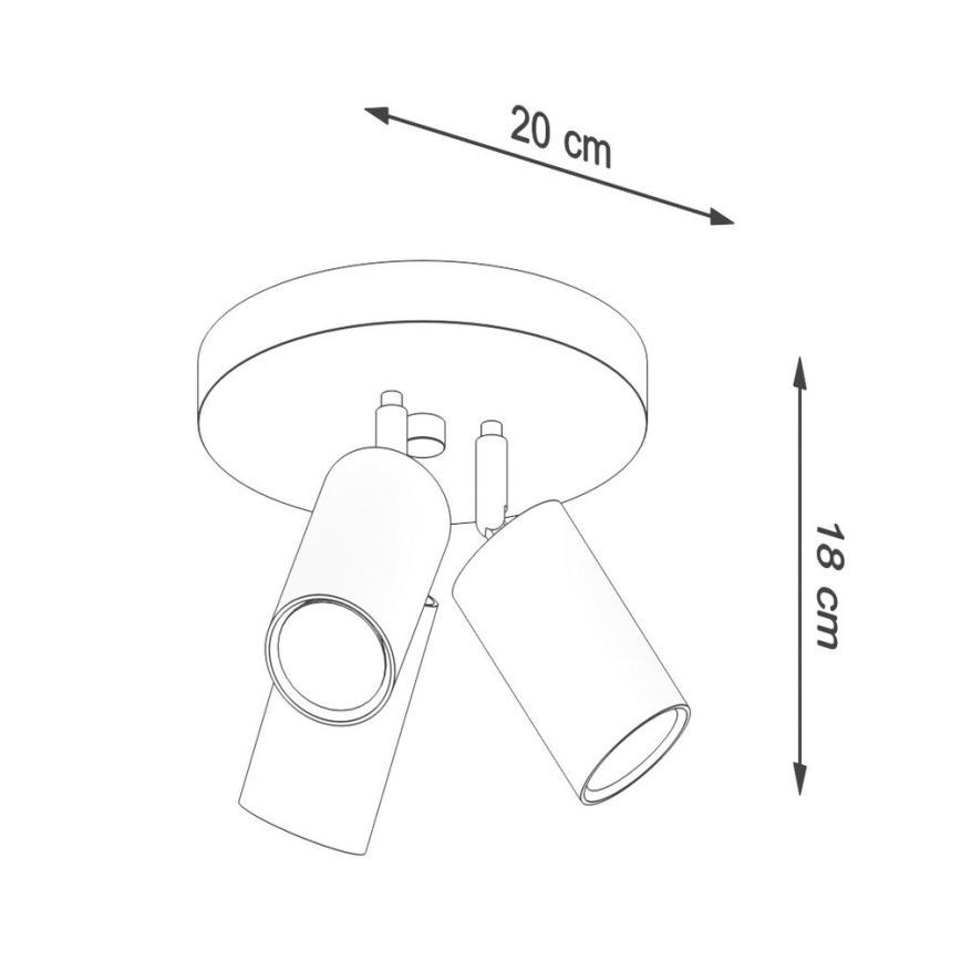 Bodové svietidlo RING 3xGU10/10W/230V čierna