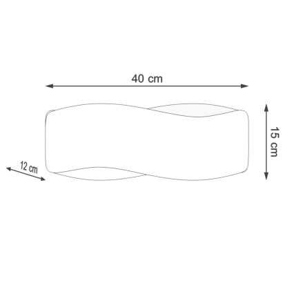 Nástenné svietidlo TILA 2xG9/40W/230V 40 cm biela