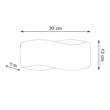 Nástenné svietidlo TILA 1xG9/40W/230V 30 cm čierna