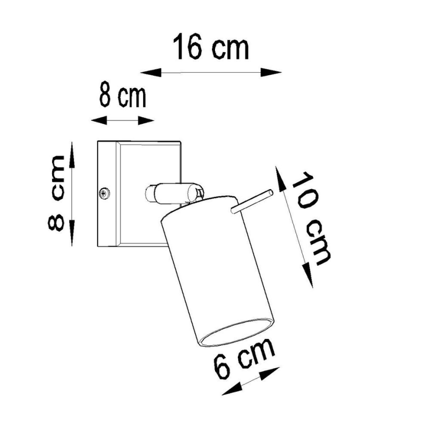 Nástenné bodové svietidlo RING 1xGU10/10W/230V biela
