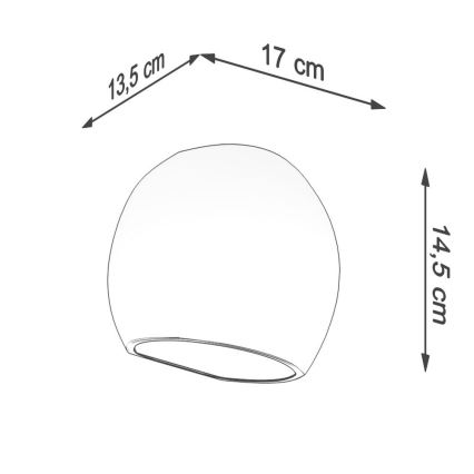 Nástenné svietidlo GLOBE 1xE27/60W/230V lesklá biela