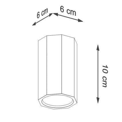 Bodové svietidlo ZEKE 1xGU10/40W/230V 10 cm dub