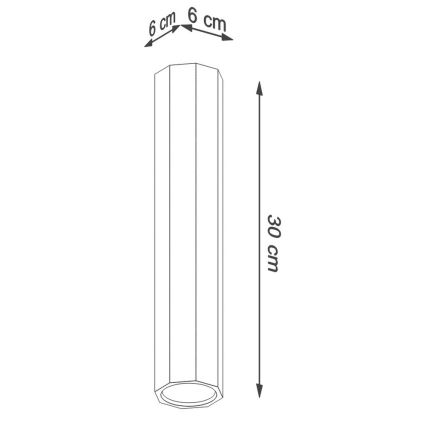 Bodové svietidlo ZEKE 1xGU10/40W/230V 30 cm dub