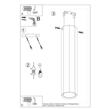 Bodové svietidlo ZEKE 1xGU10/40W/230V 30 cm dub