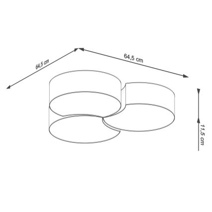 Stropné svietidlo CIRCLE 6xE27/60W/230V biela