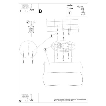 Stropné svietidlo SQUARE 2xE27/60W/230V biela