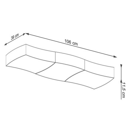 Stropné svietidlo SQUARE 6xE27/60W/230V biela