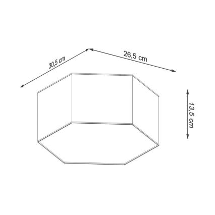 Stropné svietidlo SUNDE 2xE27/60W/230V 13,5 cm čierna