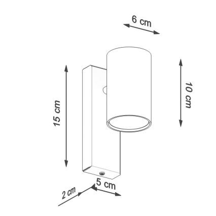 Nástenné svietidlo UTTI 1xGU10/40W/230V biela