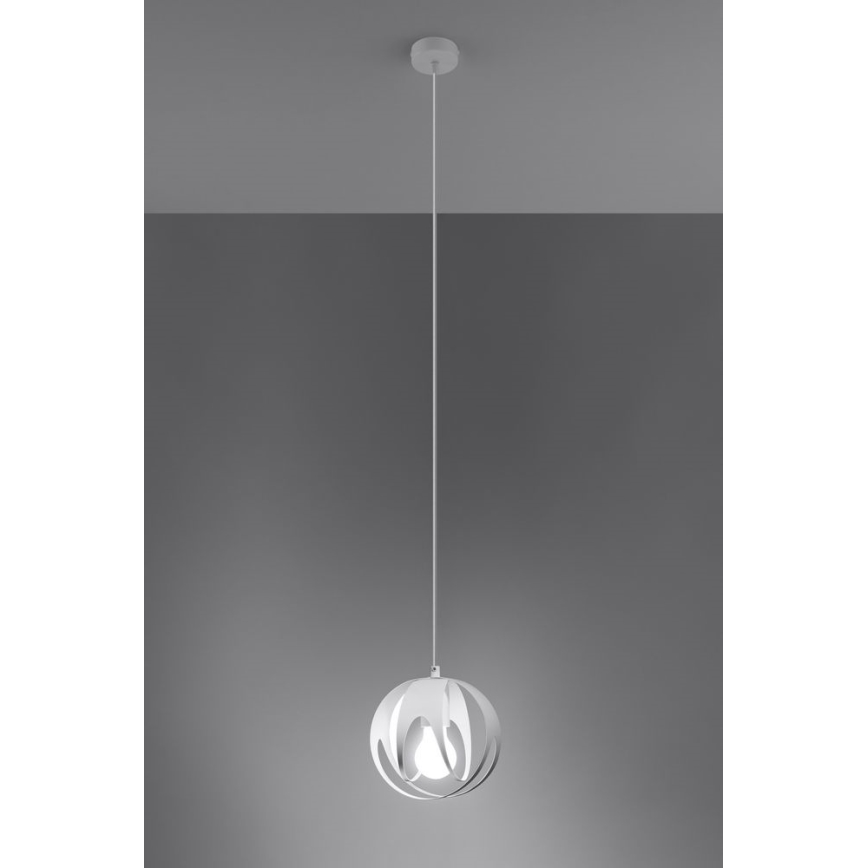 Luster na lanku TULOS 1xE27/60W/230V biela