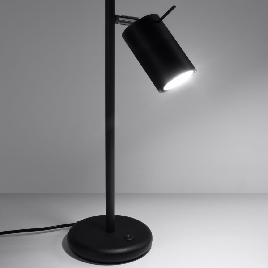 Stolná lampa RING 1xGU10/10W/230V čierna