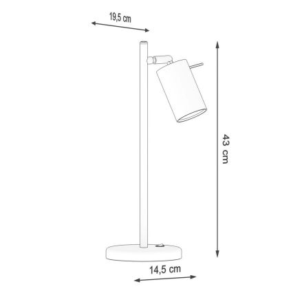 Stolná lampa RING 1xGU10/10W/230V čierna
