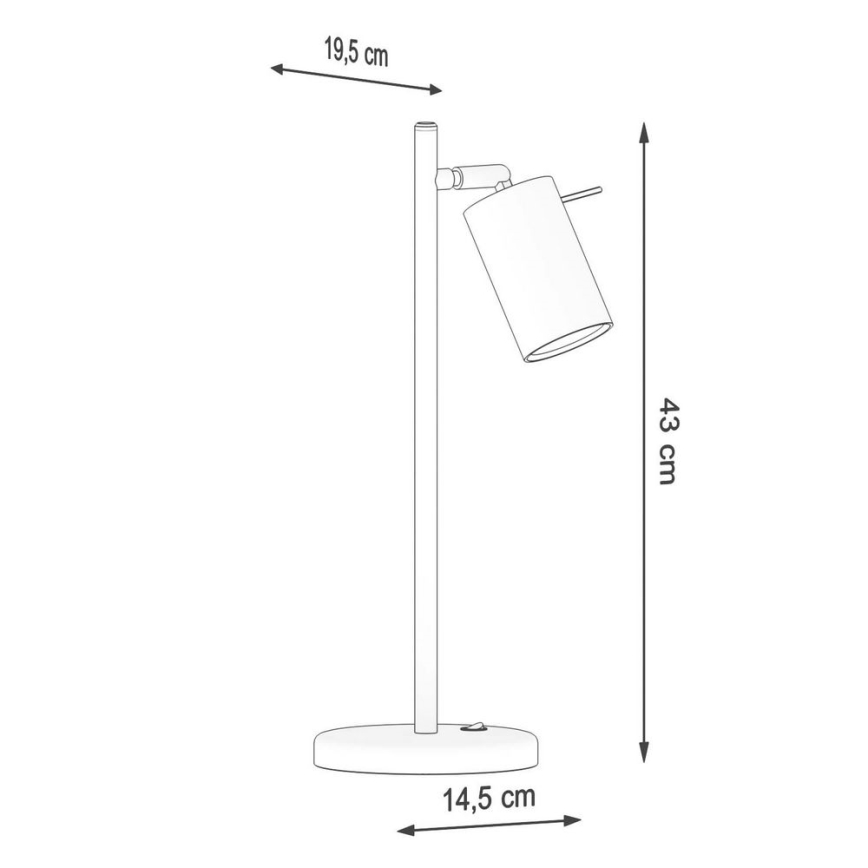 Stolná lampa RING 1xGU10/10W/230V čierna