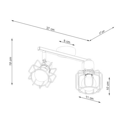 Bodové svietidlo BELUCI 2xE14/40W/230V biela