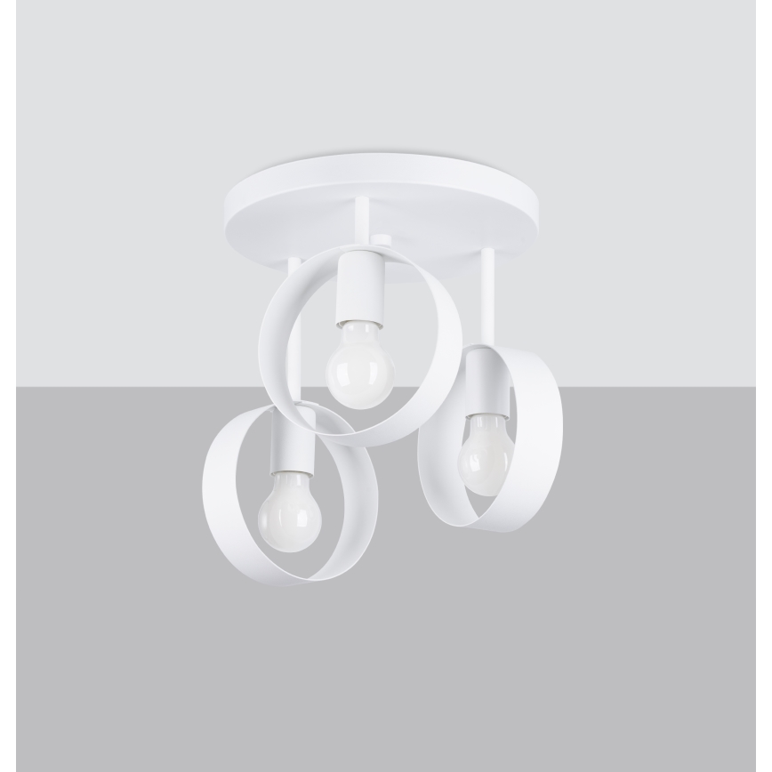 Luster na tyči TITRAN 3xE27/60W/230V biela