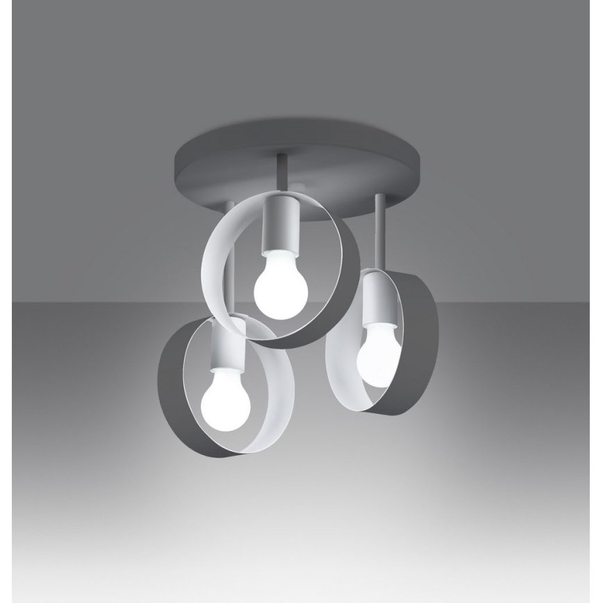 Luster na tyči TITRAN 3xE27/60W/230V biela